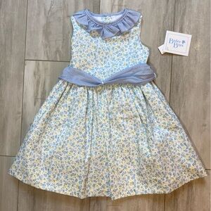 NWT Bailey Boys Classic Blue Butterfly Sleeveless Dress with Gingham Sash, 2T
